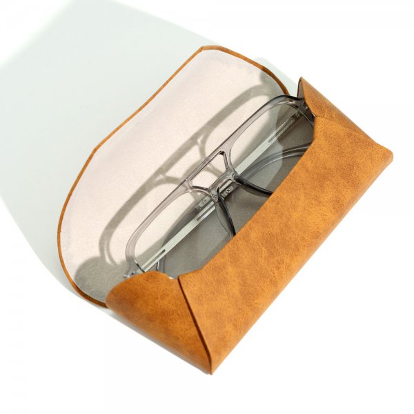 Velvet leather glasses case